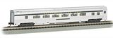 Bachmann 14753 BO Silver with Blue Stripe 85 Ft Coach with Lighted Interior