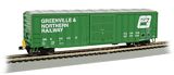 Bachmann 14905 50 Outside Braced Box Car With Fred Greenville And Northern