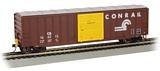 Bachmann 14907 50ft Outside Braced Box Car With Fred Conrail