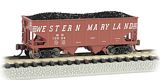 Bachmann 19552 Western Maryland Speed Lettering Usra 55 Ton 2-bay Hopper