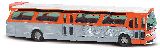 Busch 44512 American Bus Fishbowl with Signage Equipment Orange