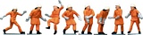 Faller 151036 Firemen orange uniform