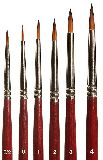 Faller 172110 Round Brush Set with Brown Tip 6 Pieces