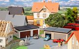 Faller 180315 2 Double garages with driving parts