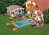Faller 180542 Swimming pool and utility shed