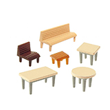 Faller 272440 7 Tables 24 Chairs 12 Benches