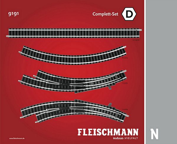 Fleischmann 9191 Track Pack Complete Set D