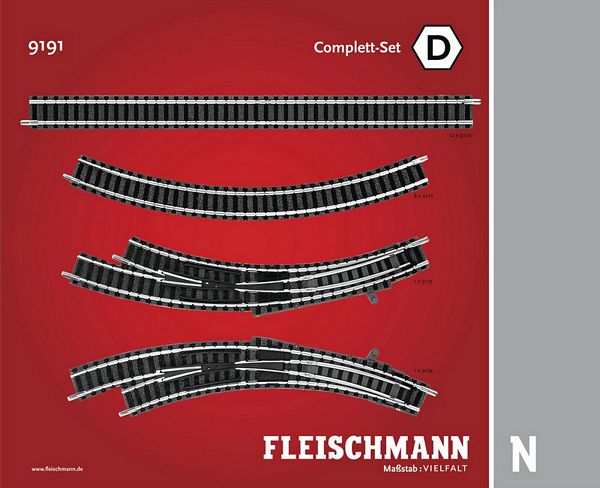 Fleischmann 9191 Track Pack Complete Set D