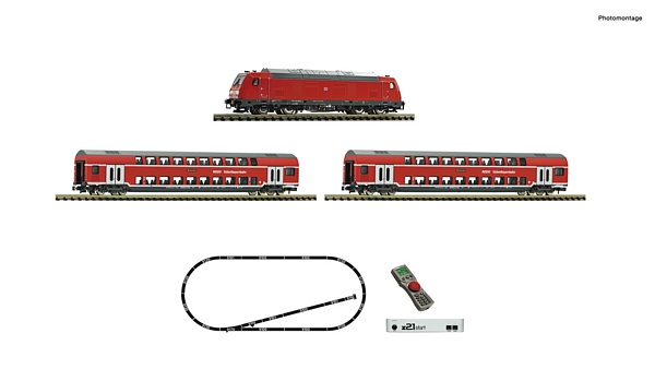 Fleischmann 931897 z21 start digital set Diesel locomotive class 245 and passenger train DB AG