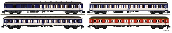 Fleischmann 881908 4-pc wagon set Popfarbener DC-Zug DB