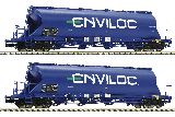 Fleischmann 849004 2 Pcs Set Dust Silo Wagon ENVILOC