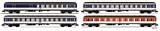 Fleischmann 881908 4-pc wagon set Popfarbener DC-Zug DB