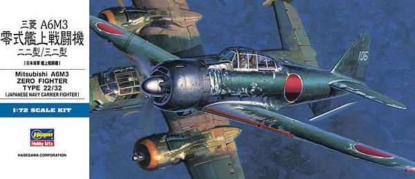 Hasegawa 01456 Mitsubishi A6M3 Zero Fighter Type 22-32