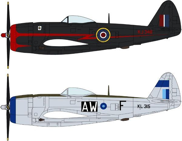 Hasegawa 02033 1-72 Thunderbolt MKII RAF Limited Edition 2 kits