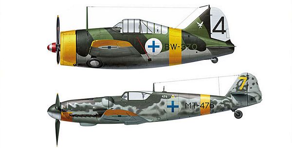 Hasegawa 02279 B239 Buffalo And ME BF109G6 Finish Airforce