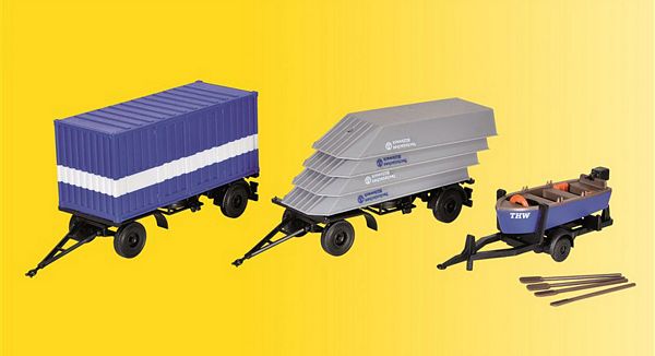 Kibri 18471 THW Trailer Set Water and Oil