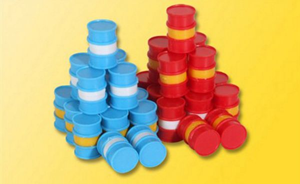 Kibri 39386 H0 Deco-set Oil Drums 32 Pieces