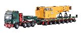 Kibri 13600 MAN SK with SCHEUERLE Platform Car and Rail Crane Superstructure