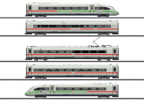 Marklin 39716 Railcar Train ICE 4 Series 412-812 with Green Stripe