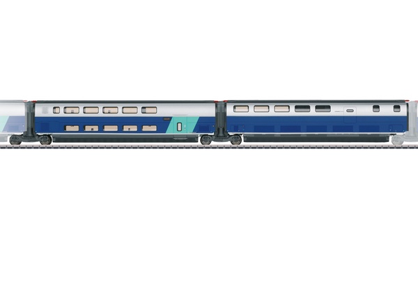 Marklin 43443 Add on Car Set 3 TGV Duplex EpVI