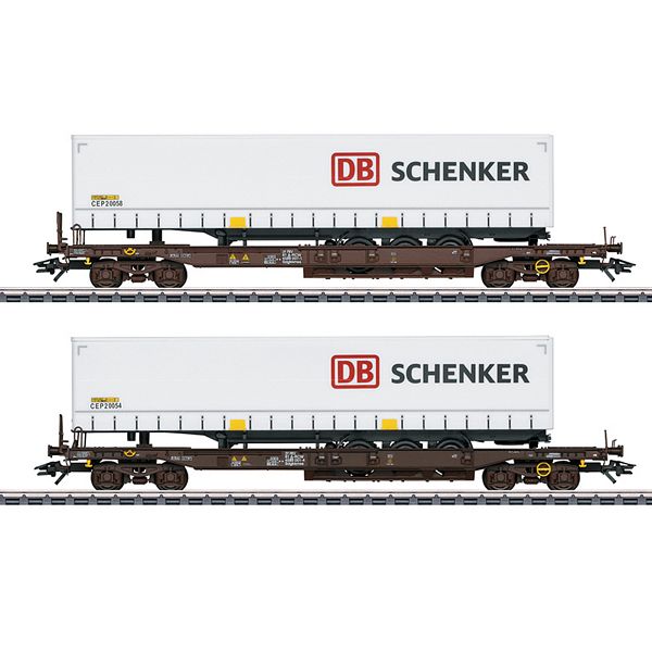 Marklin 47110 DB Schenker Deep Well Flat Car Set