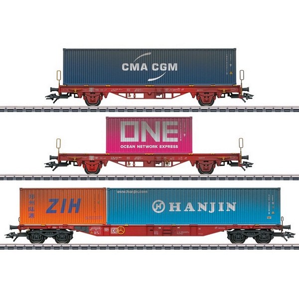 Marklin 47580 Type Lgs 580 Container Transport Car Set