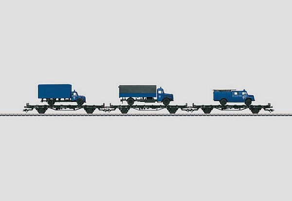 Marklin 48724 THW Flat Car Set