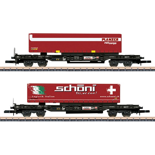 Marklin 82273 Deep Well Flat Car Set