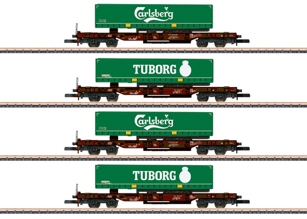 Marklin 82290 Deep Well Flat Car Set