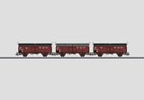 Marklin 46195 Set with 3 Type Tcms 850 Sliding Roof Cars