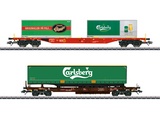 Marklin 47109 Carlsberg and Tuborg KLV Combination Load Service Freight Car Set