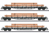 Marklin 47153 Stake Car Set with a Load of Wood