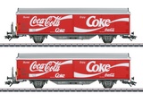 Marklin 48344 Type Hbils-vy Sliding Wall Boxcar Set Coca Cola