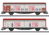 Marklin 48345 Type Hbbills Sliding Wall Boxcar Set Coca Cola