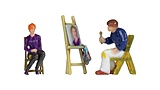 NO10415 Painter with Model and Easel