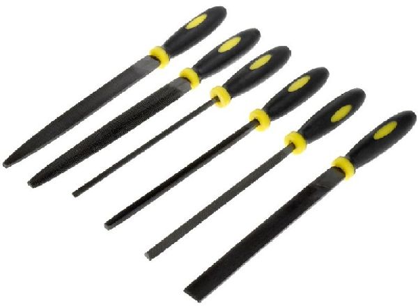 Sona Enterprises 73019NF Hobby File Set with Black Yellow Handles