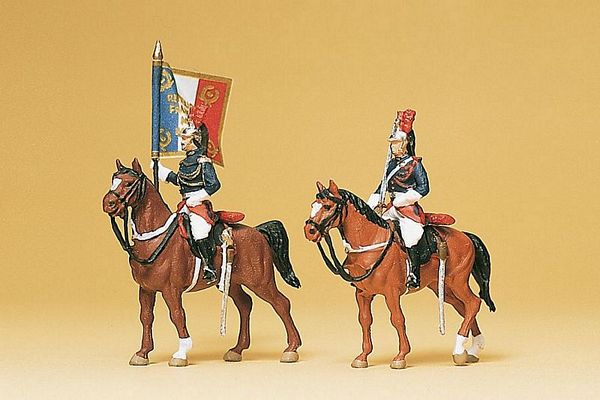 Preiser 10460 Garde Republicaine on horseback Standard bearers