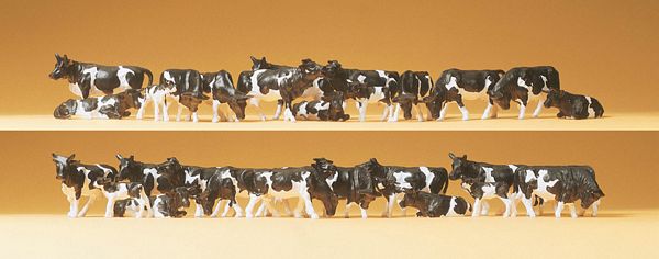 Preiser 14408 Cows black-white 30 figures