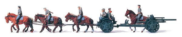 Preiser 16513 Horse drawn field howitzer