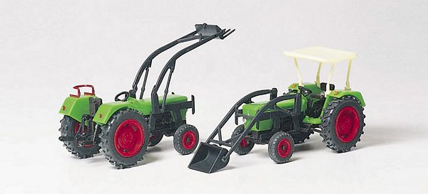 Preiser 17922 Farm tractor DEUTZ D 6206 with BAAS forks and shovel