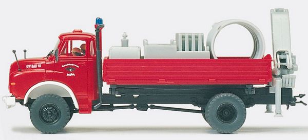 Preiser 35007 Tool and gear Carrier building trade MAN 9168 HAK