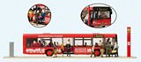 Preiser 13009 city bus Operations Neustadt with open doors Solaris Urbino Passengers