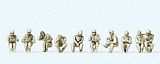 Preiser 16622 gun crew Set 10 unpainted figures Kit