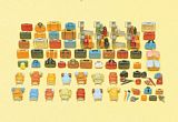 Preiser 17005 Luggage 90 pieces Kit