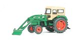 Preiser 17924 Farm tractor DEUTZ D 6206 with snow-plough and cab