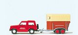 Preiser 33243 Mitsubishi Pajero Riding School with Trailer