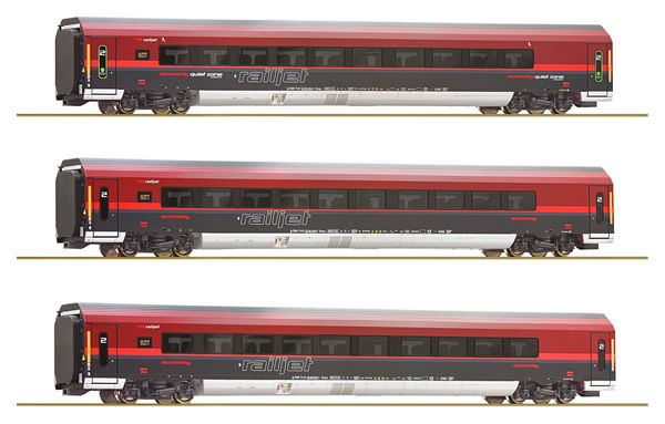 Roco 74040 3 piece set: Railjet, ÖBB