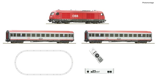 Roco 5110005 z21 Start Digital Set Diesel Locomotive Class 2016 with Express Train OBB DCC