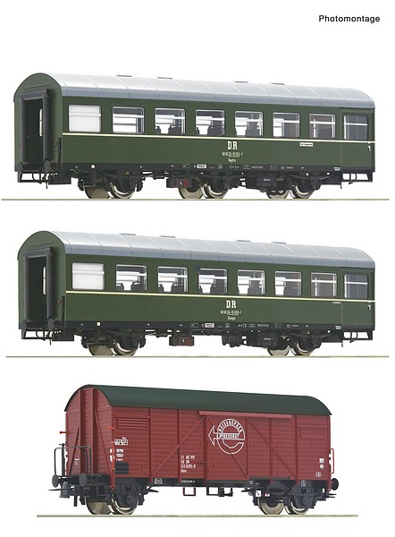 Roco 6200010 3 Piece Set 2 Passenger Train DR DC