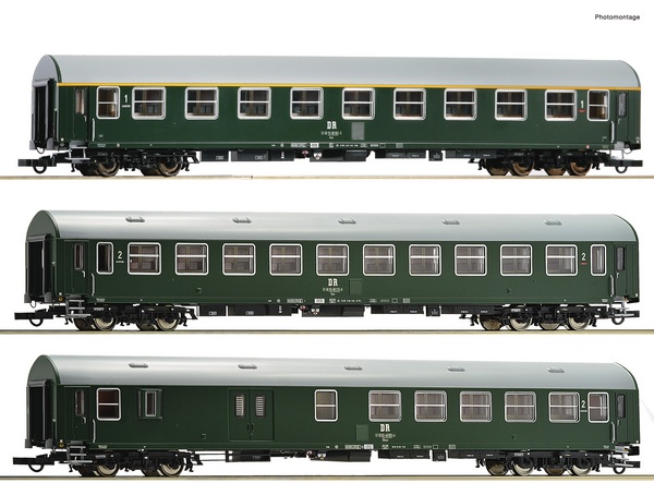 R6200028 3 Piece Set 1 Passenger Coaches DR